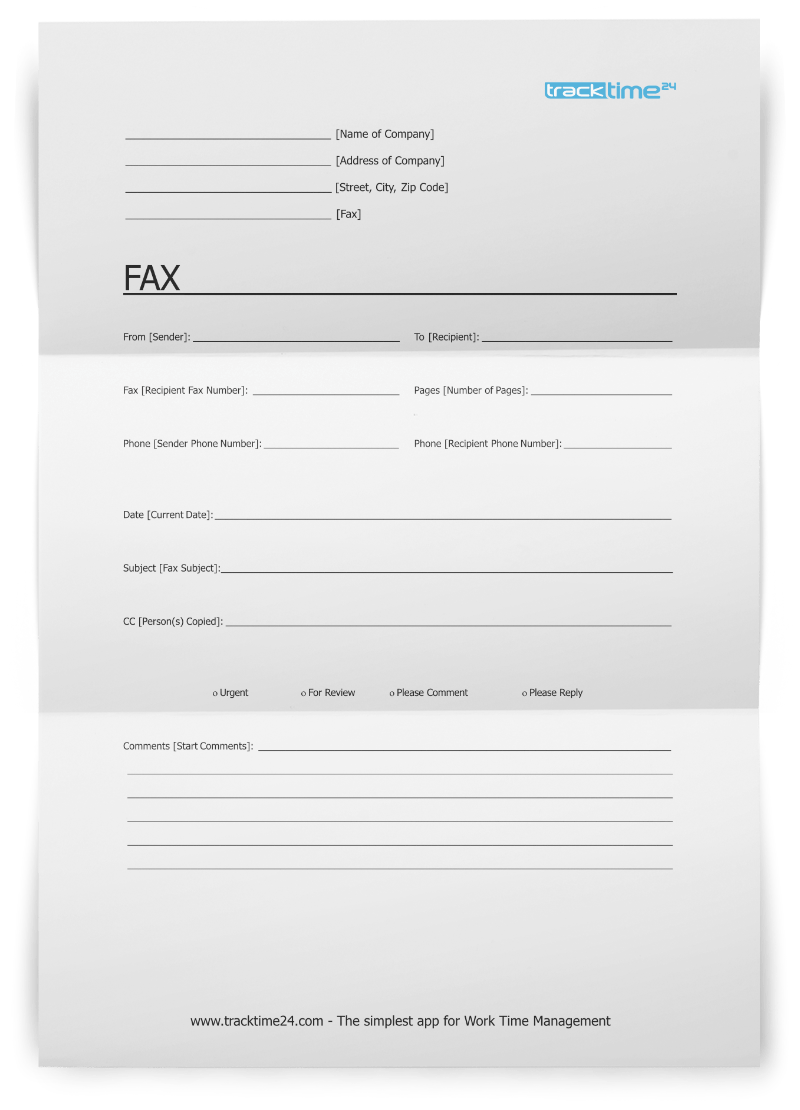 Ensure Your Fax Finds Its Way With This Fax Cover Sheet Template Tracktime24