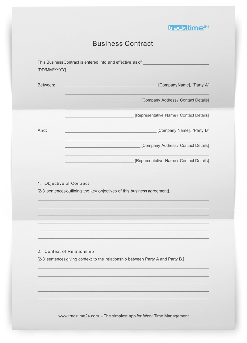 Contract template relationship Open Relationship