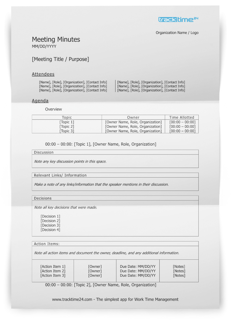 Free & Simple Meeting Minutes Template [Download] (Word & PDF